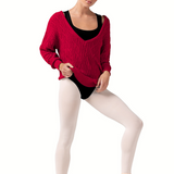 BLOCH Z30014 WOMEN WIDE OSIZE KNIT WARM UP SWEATER