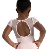 CAPEZIO 11311C GIRLS BACK KEYHOLE PUFF SLEEVE LEOTARD