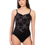 SUFFOLK 2655A WOMEN SOIREE PINCH FRONT CAMISOLE LEOTARD