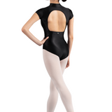 MIRELLA M5106LM WOMEN ZIP FRONT CAP SLEEVE LEOTARD