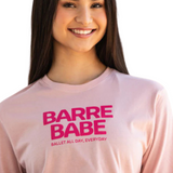 COVET DANCE BB-LS ADULT BARRE BABE LONG SLEEVE BALLERINA CROP TOP
