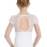 CAPEZIO 11311C GIRLS BACK KEYHOLE PUFF SLEEVE LEOTARD
