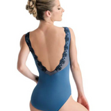 BALLET ROSA LYNN BOATNECK EMBROID MESH TANK LEOTARD