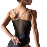 BALLET ROSA CHAUCER WOMEN V-FRONT STRAPPY BACK MESH MOTIF LEOTARD