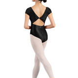 MIRELLA M3117LM WOMEN V-NECK CAP SLEEVE LEOTARD