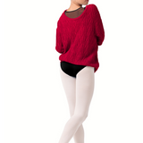 BLOCH Z30014 WOMEN WIDE OSIZE KNIT WARM UP SWEATER
