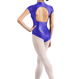 MIRELLA M5106LM WOMEN ZIP FRONT CAP SLEEVE LEOTARD