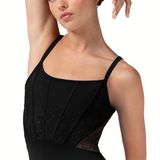 BLOCH L70001 WOMEN CORSET EMBROIDERED CAMISOLE LEOTARD