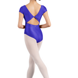 MIRELLA M3117LM WOMEN V-NECK CAP SLEEVE LEOTARD