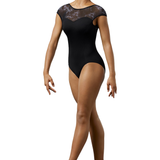 MIRELLA M5098LM LADIES BOAT NECK CAP SLEEVE LEOTARD