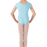 BLOCH CL5602 GIRLS SHORT SLEEVE DUJOUR ROUND NECK LEOTARD
