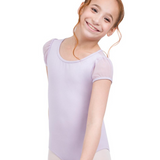 CAPEZIO 11311C GIRLS BACK KEYHOLE PUFF SLEEVE LEOTARD