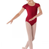 BLOCH CL5602 GIRLS SHORT SLEEVE DUJOUR ROUND NECK LEOTARD