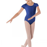 BLOCH CL5602 GIRLS SHORT SLEEVE DUJOUR ROUND NECK LEOTARD