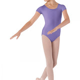 BLOCH CL5602 GIRLS SHORT SLEEVE DUJOUR ROUND NECK LEOTARD