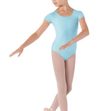BLOCH CL5602 GIRLS SHORT SLEEVE DUJOUR ROUND NECK LEOTARD