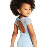 CAPEZIO 11311C GIRLS BACK KEYHOLE PUFF SLEEVE LEOTARD
