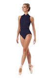 BLOCH L0555B WOMEN CELESTE ZIP FRONT HALTER LEOTARD