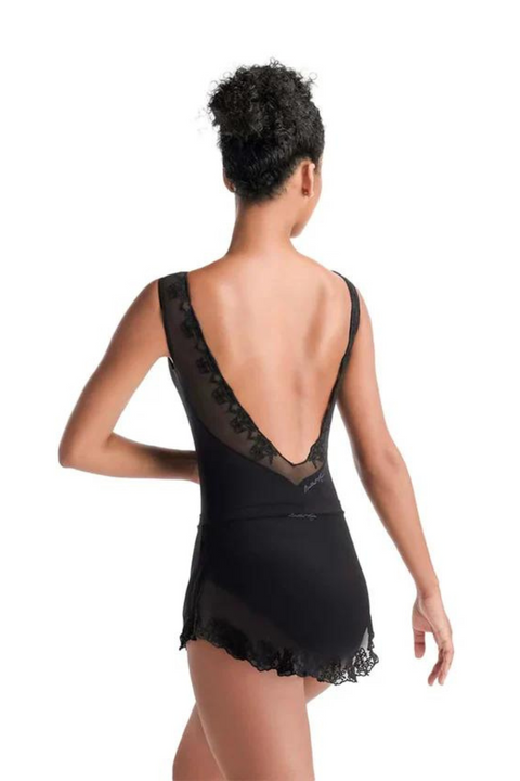 BALLET ROSA IVY WOMEN EMBROIDRED HEM MESH PULL ON SKIRT