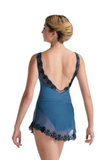 BALLET ROSA IVY WOMEN EMBROIDRED HEM MESH PULL ON SKIRT