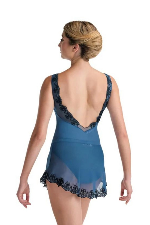 BALLET ROSA IVY WOMEN EMBROIDRED HEM MESH PULL ON SKIRT