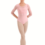BLOCH CZ30035 GIRLS 3/4 SLEEVE WRAP TOP - The Dance Shoppe