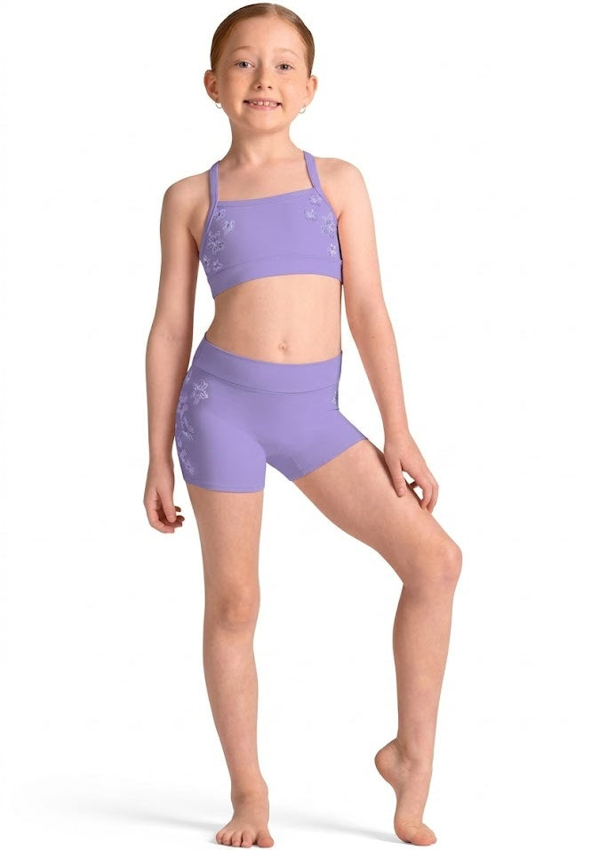 BLOCH CR90012 GIRLS ALEXANDRA FLORAL SHORT