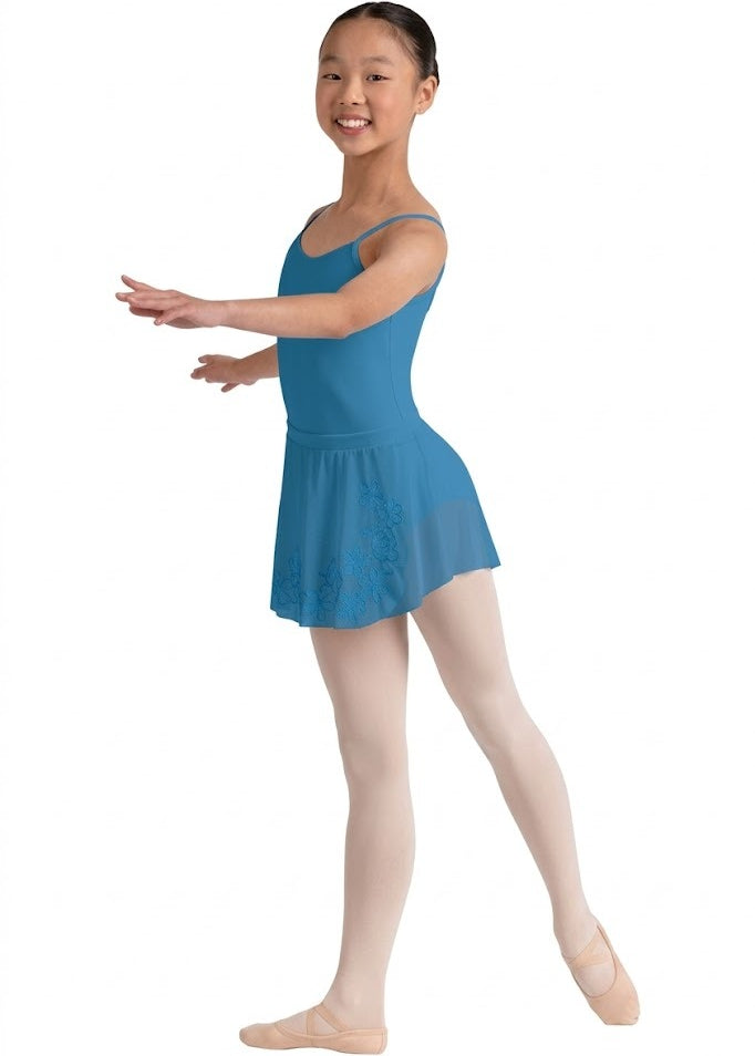 BLOCH CR10002 GIRLS ANGELLA FLORAL MESH SKIRT