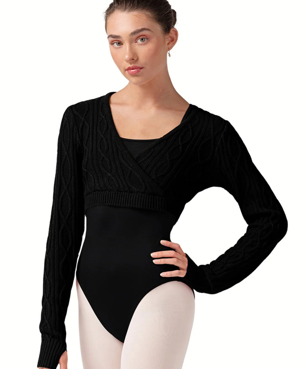 LADIES ATIYAH LONG SLEEVE WRAP TOP- BLOCH