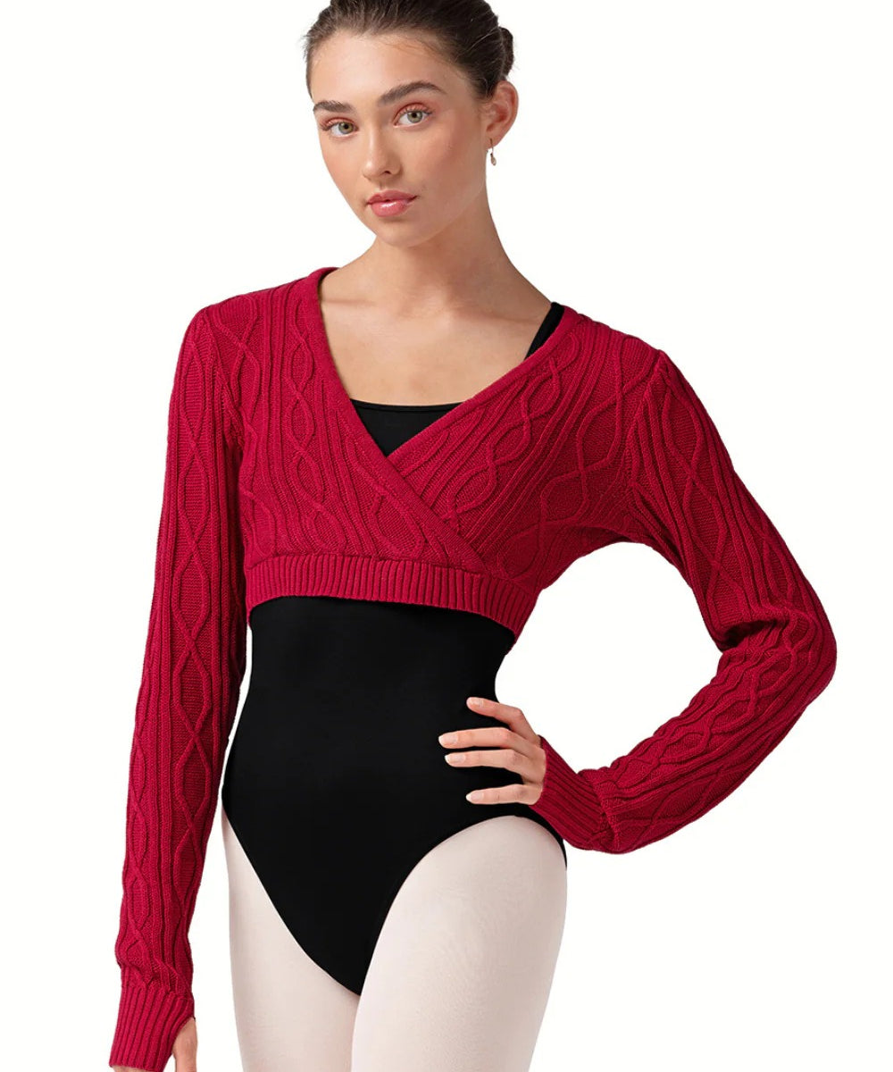 LADIES ATIYAH LONG SLEEVE WRAP TOP- BLOCH