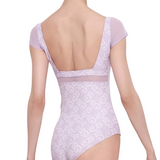 WEAR MOI ACANTE WOMEN SQUARE NECKLINE SHORT SLEEVE LEOTARD