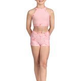 BLOCH CZ5265 GIRLS AELLA HIGH NECK CROP TOP