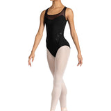 LADIES AZALEA FLORAL MESH BACK LEOTARD- BLOCH