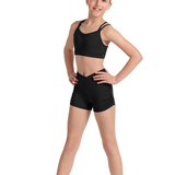 M30005C GIRLS CROSS BACK CROP TOP-MIRELLA