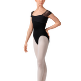 M20001LM LADIES OPEN BACK CAP SLEEVE LEOTARD-MIRELLA