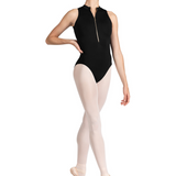 M3114LM WOMEN ZIP FRONT OPEN BACK TANK LEOTARD-MIRELLA