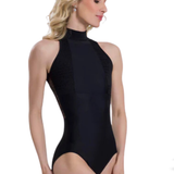 SO DANCA-BY62 WOMEN BE YOU WITH BACK MESH DETAIL HALTER LEOTARD