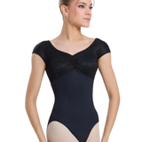 SO DANCA-SL242B WOMEN ADELINE LACE CAP SLEEVE LEOTARD