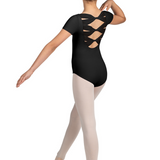 BLOCH M1562C GIRLS BOAT NECK CAP SLEEVE LEOTARD