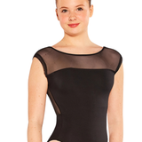 EUROTARD-41487 LADIES SILHOUETTE MESH CAP SLEEVE LEOTARD