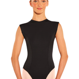 EUROTARD-44372 WOMEN MICROFIBER ZIPPER BACK CAP SLEEVE LEOTARD