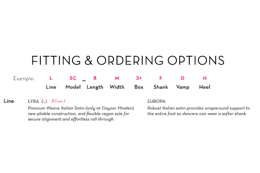 GAYNOR MINDEN POINTE SCULPTED SUPPLE SHANK BOX #3 AMERICAN MADE