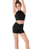 BLOCH CR8464 GIRLS NICOLIA V-FRONT SHORTS