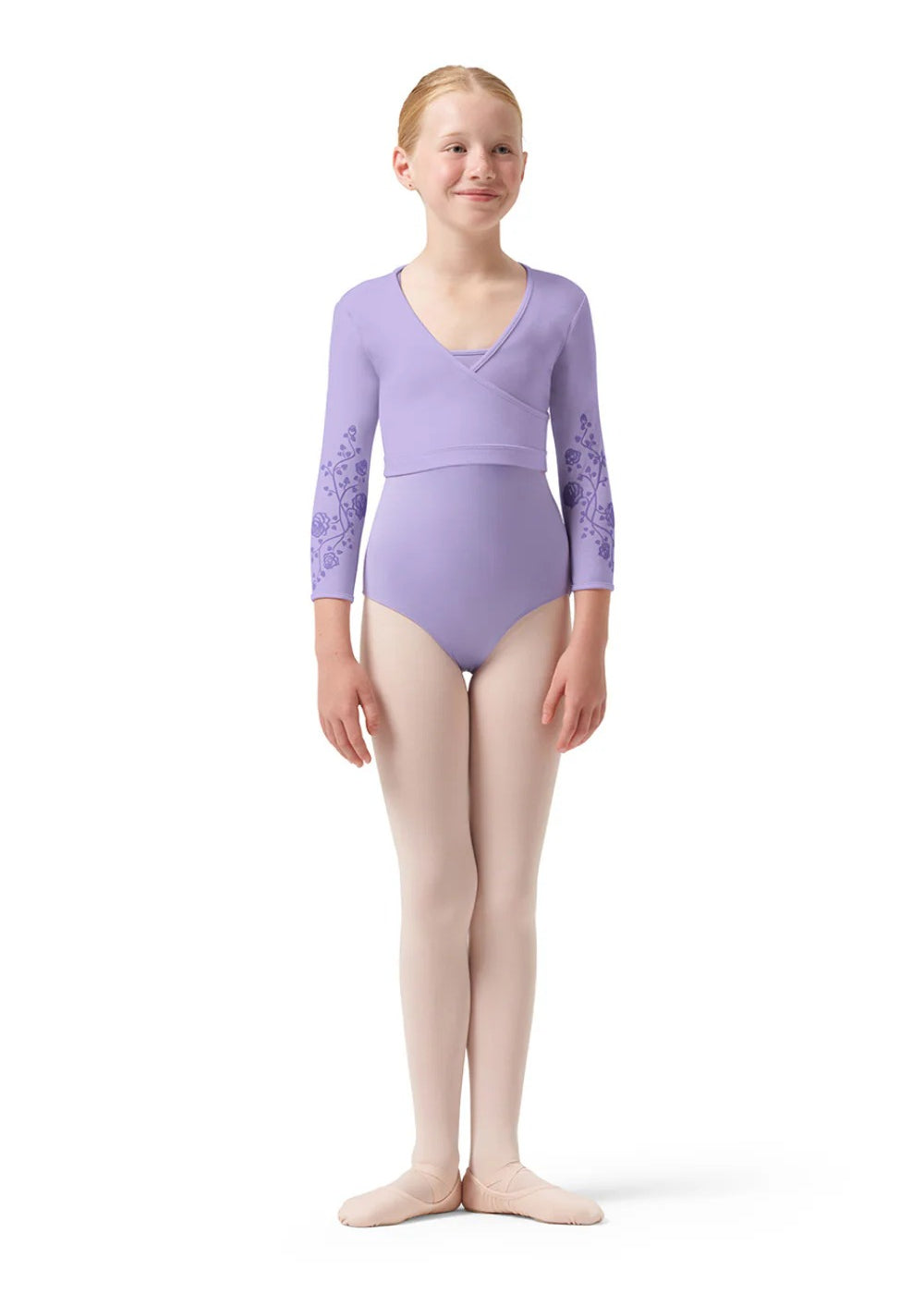 BLOCH CZ0516 GIRLS BEA MESH BACK WRAP TOP