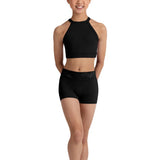 BLOCH CR90003 GIRLS BELLA FLORAL HIGH WAIST SHORT