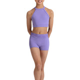 BLOCH CR90003 GIRLS BELLA FLORAL HIGH WAIST SHORT