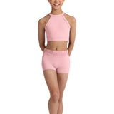 BLOCH CR90003 GIRLS BELLA FLORAL HIGH WAIST SHORT