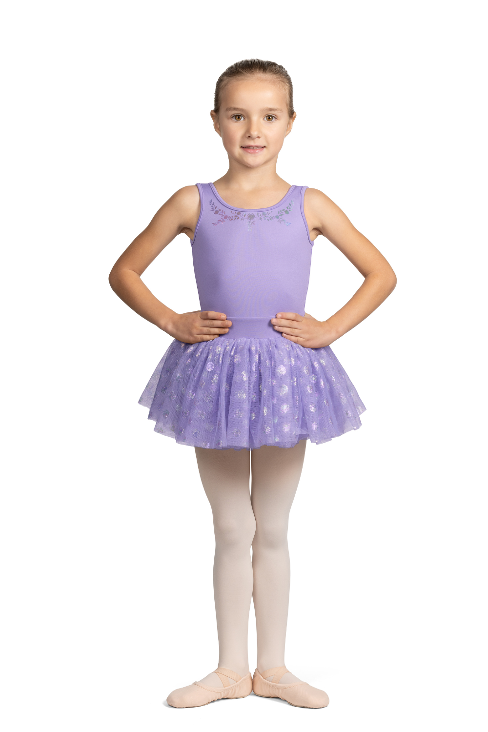 MIRELLA M490C GIRLS SCOOP TANK TUTU LEOTARD