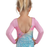 CAPEZIO12305C GIRLS UNICORN DISCO LIGHTWAVE LONG SLEEVE LEOTARD