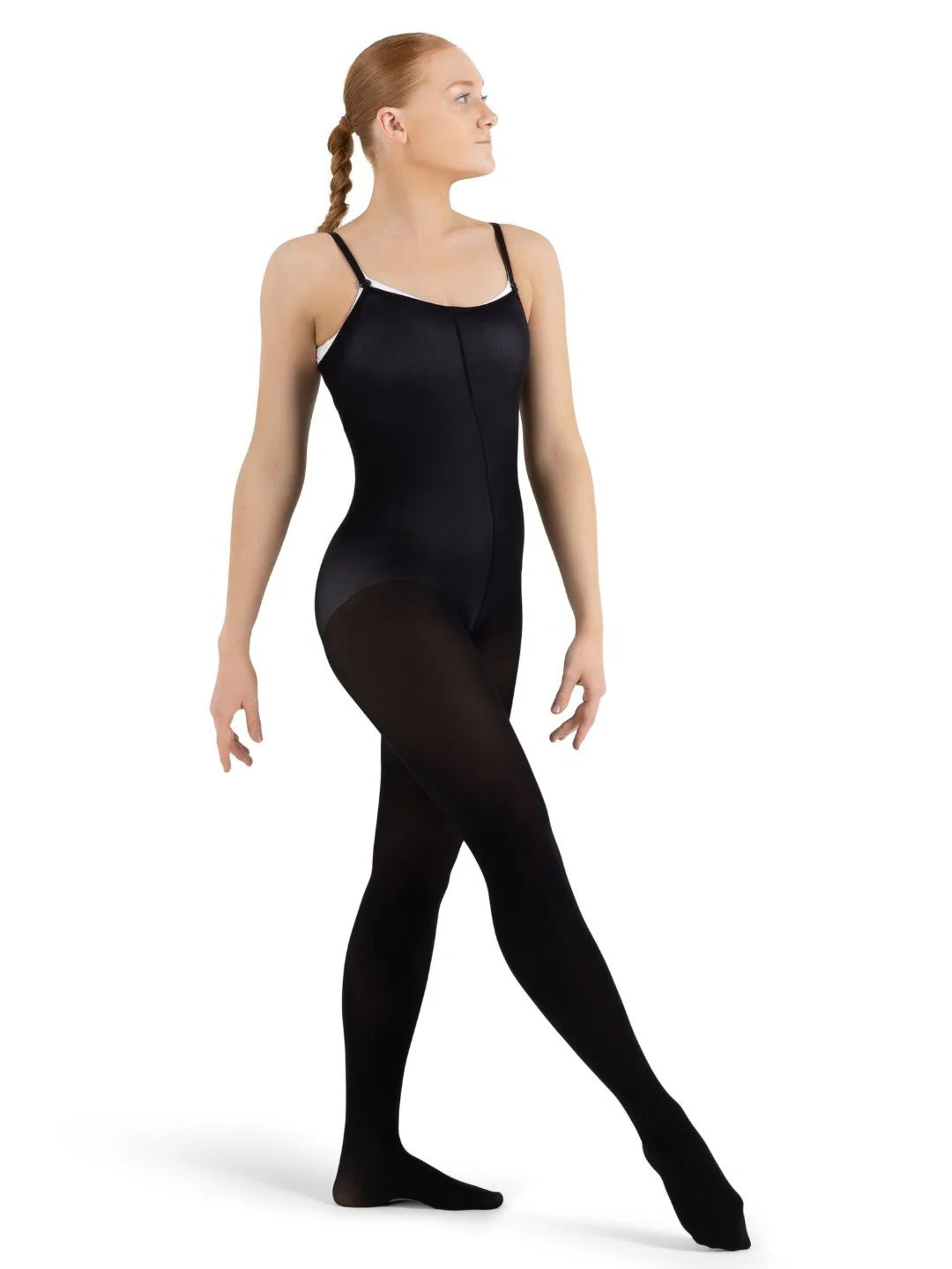 CAPEZIO 1811W ULTRASOFT CONVERTIBLE BODY TIGHT WITH CLEAR STRAPS